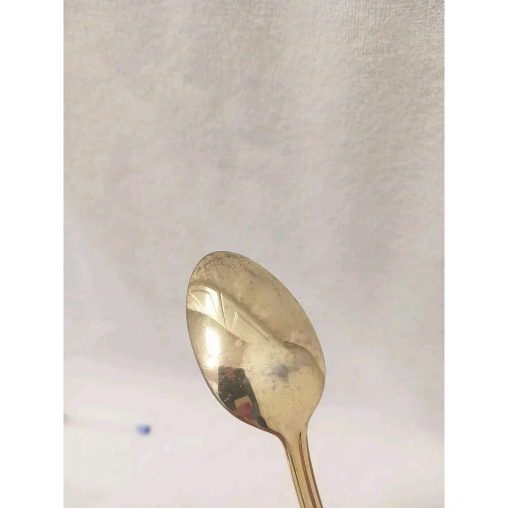 Hampton Silversmiths Gold Electroplate Elegant Scroll Deco Teaspoon Replacement